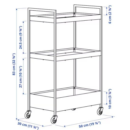 Carucior Servire restaurant baie bucataria - Ucenic Cosmetica 50.5x30x83 cm