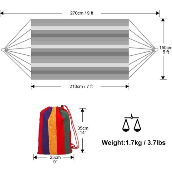 Hamac pentru o persona - 80x200cm greutate maxima 120kg