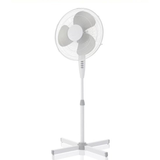 Ventilator cu picior 40W si 3 trepte de viteza - Alb